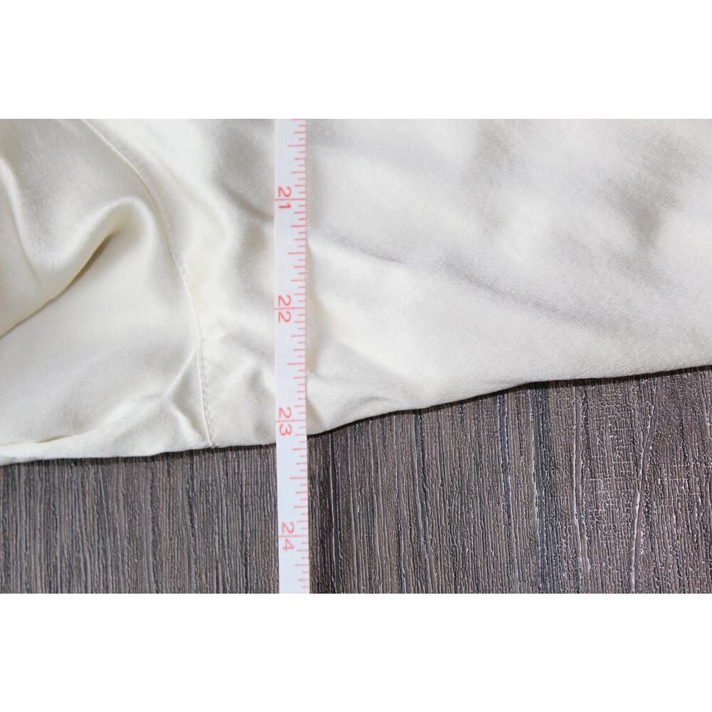 VTG 90s Lauren Ralph Lauren 100% Silk Blouse Button Up Shirt With Sash Scarf 16W - Picture 13 of 16